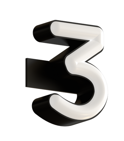 LED Neon Number “3” - For Jägermeister Banner LED Neon Sign